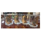 Culver Midcentury Glasses with Gold Boot Design