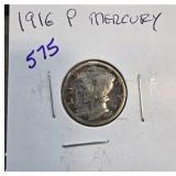 1916 P Mercury Dime in Coin Holder