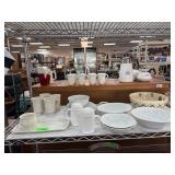 Ceramic Cups, Bowls, and Tray Set