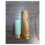 Vintage Brass Lipstick Holder and Ponds Lips Tu