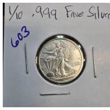 .999 Fine Silver Walking Liberty Round