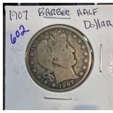 1907 Barber Half Dollar Coin