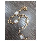 Gold Fill Cameo Link Bracelet