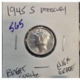 1945-S Mercury Dime in High Grade