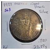 1977 Mexico 100 Pesos Silver Coin