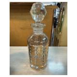 Gold-Applied Crystal Decanter with Stopper