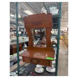 Wooden Wall-Mounted Mirror With Drawer