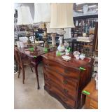 Mahogany Four-Drawer Chest with Brass Pulls