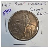 1925 Stone Mountain Silver Half Dollar Coin
