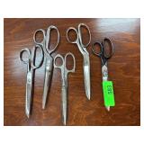 Four Vintage Metal Scissors