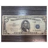 Series 1953-A Five Dollar Silver Certificate Note