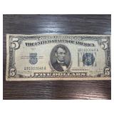 Series 1934-D US $5 Blue Seal Silver Certificate