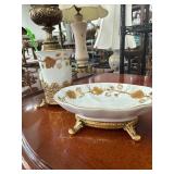 Porcelain Dishes With Gold Accents