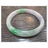 Jade Bangle Bracelet with Multicolor Hues