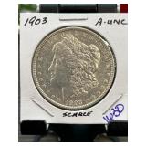 1903 Morgan Silver Dollar in AU Condition