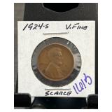 1924-S Lincoln Wheat Cent in VF Condition
