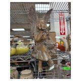 Bronze-Finished Angel Figurine Blowing Kiss