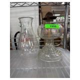Glass Oil Lamp With Chimney and Wick