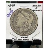 1899 Morgan Silver Dollar with Micro O Mintmark