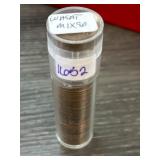 Roll of Wheat Pennies in Plastic Tube