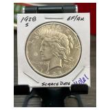 1928-S Peace Dollar EF/AU Scarce Date