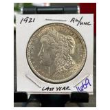1921 Morgan Silver Dollar AU/UNC Condition