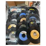 16 Assorted Vinyl 45 RPM Records