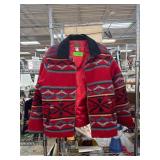 Pendleton Wool Jacket, Size Large, Red Pattern