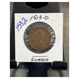 1913-D Lincoln Wheat Cent in Holder