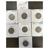 Seven Buffalo Nickels
