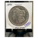 1891 Morgan Silver Dollar High Grade