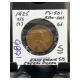 1925-S/S Lincoln Wheat Cent FS-501 RPM-001