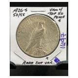1926-S Peace Dollar with Rare Dot Variety