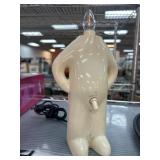 Quirky Cream-Colored Plastic Lamp with Bulb