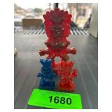 Red and Blue Figurines