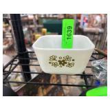 Pyrex White Dish with Floral Design