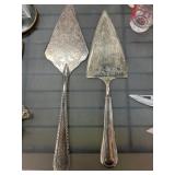 Two Silver-Plated Cake Servers