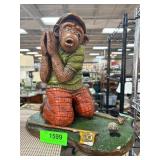 1971 Progressive Art Products Monkey Golfer Statue
