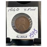1916-D Lincoln Wheat Cent in Very Fine Condition