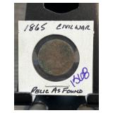 1865 Civil War Era Coin Relic