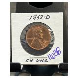 1952-D Lincoln Wheat Cent CH UNC