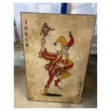 Framed Joker Playing Card Wall Art