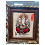 Framed Ganesh Artwork with Decorative Frame