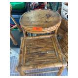 Two Bamboo-Look Tables