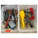 Two Bins of Assorted Hand Tools