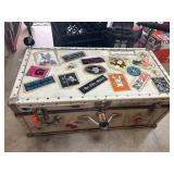 Decorative Metal Trunk with Sticker Design