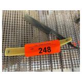 Genco Straight Razor with Yellow Handle