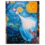 Dragonball Z Anime and Starry Night Theme Canvas