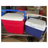 Three Coleman PolyLite Coolers With Handles