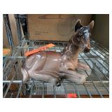 Painted Iron Figurine of a Reclining Horse